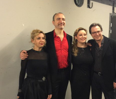 Natalie Dessay, Laurent Naouri, Natalie Dessay, David Stern au récital Grandes Voix