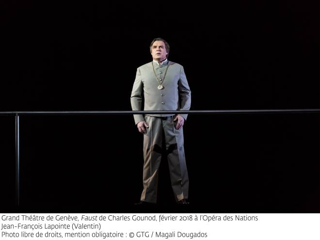 Jean-François Lapointe (Valentin) - Faust par Georges Lavaudant
