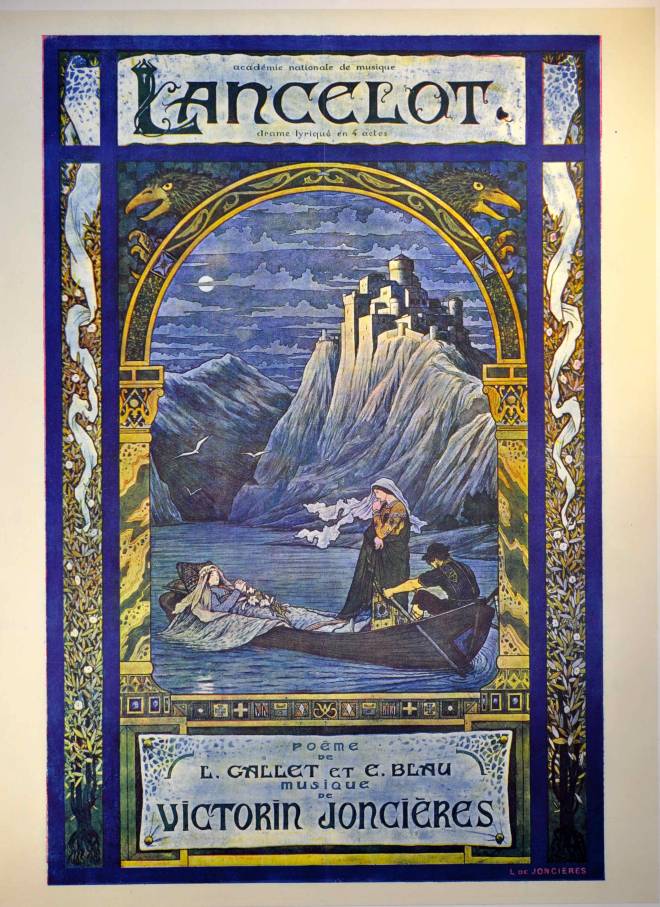 Affiche pour Lancelot de Joncières par Blau & Gallet