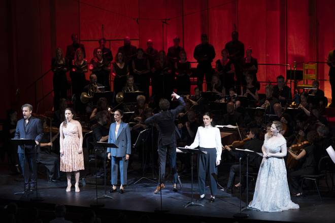 Nahuel di Pierro, Emily Pogorelc, Lea Desandre, Marianne Crebassa et Karine Deshayes